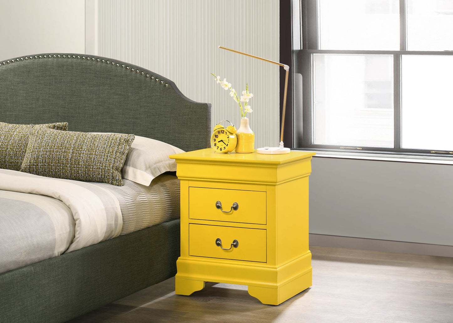 Glory Furniture - Louis Phillipe - 2 Drawer Nightstand