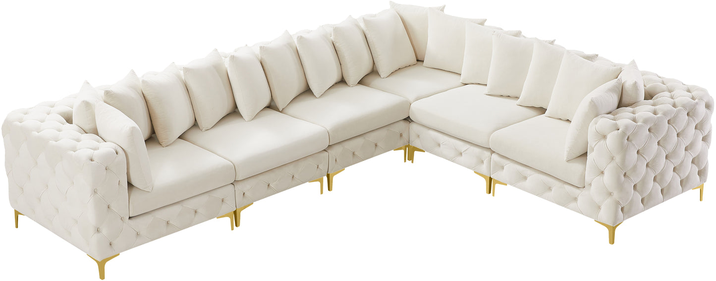 Tremblay - Modular Sectional 6 Piece - Cream - Fabric