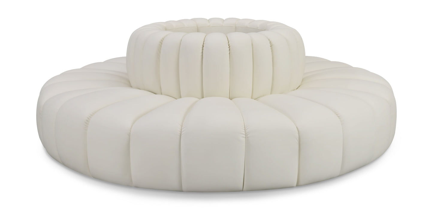 Arc - Faux Leather 8 Piece Round Modular Sofa
