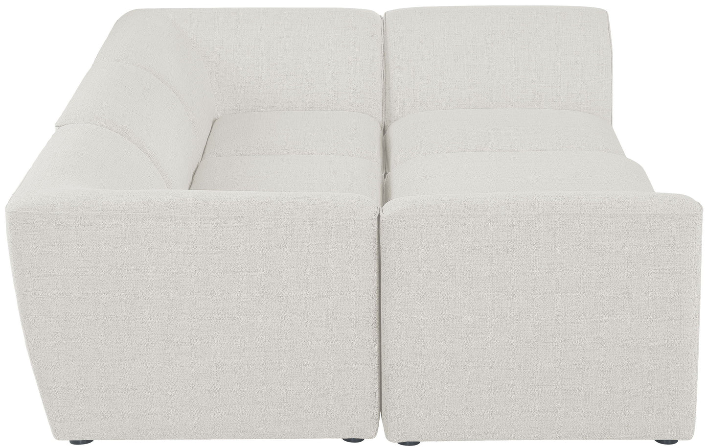 Miramar - Modular Sectional 6 Piece - Cream - Fabric - Modern & Contemporary