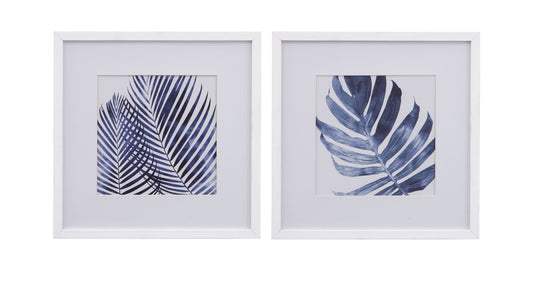 Leaves Canvas Art (Set of 2) - White