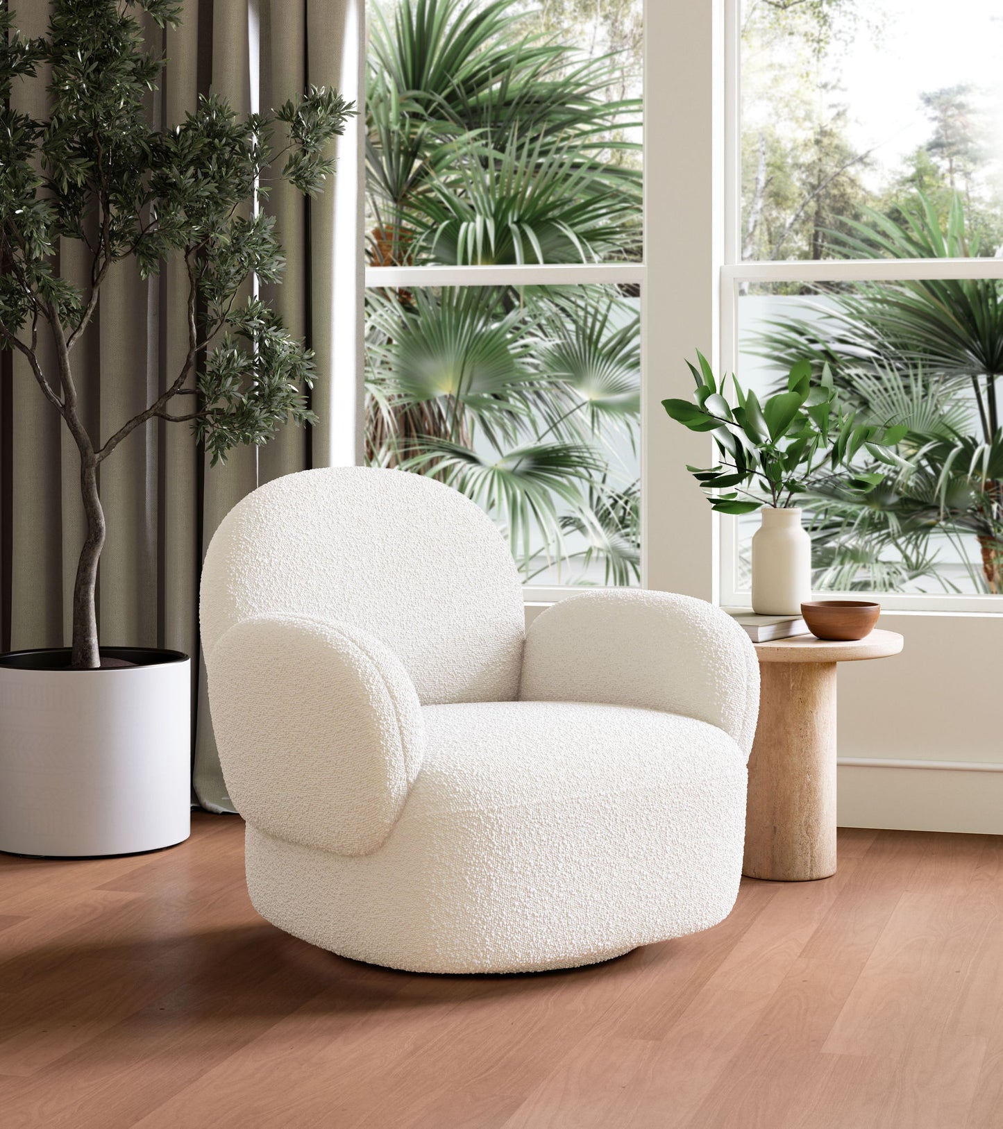 Pilka - Swivel Chair - White