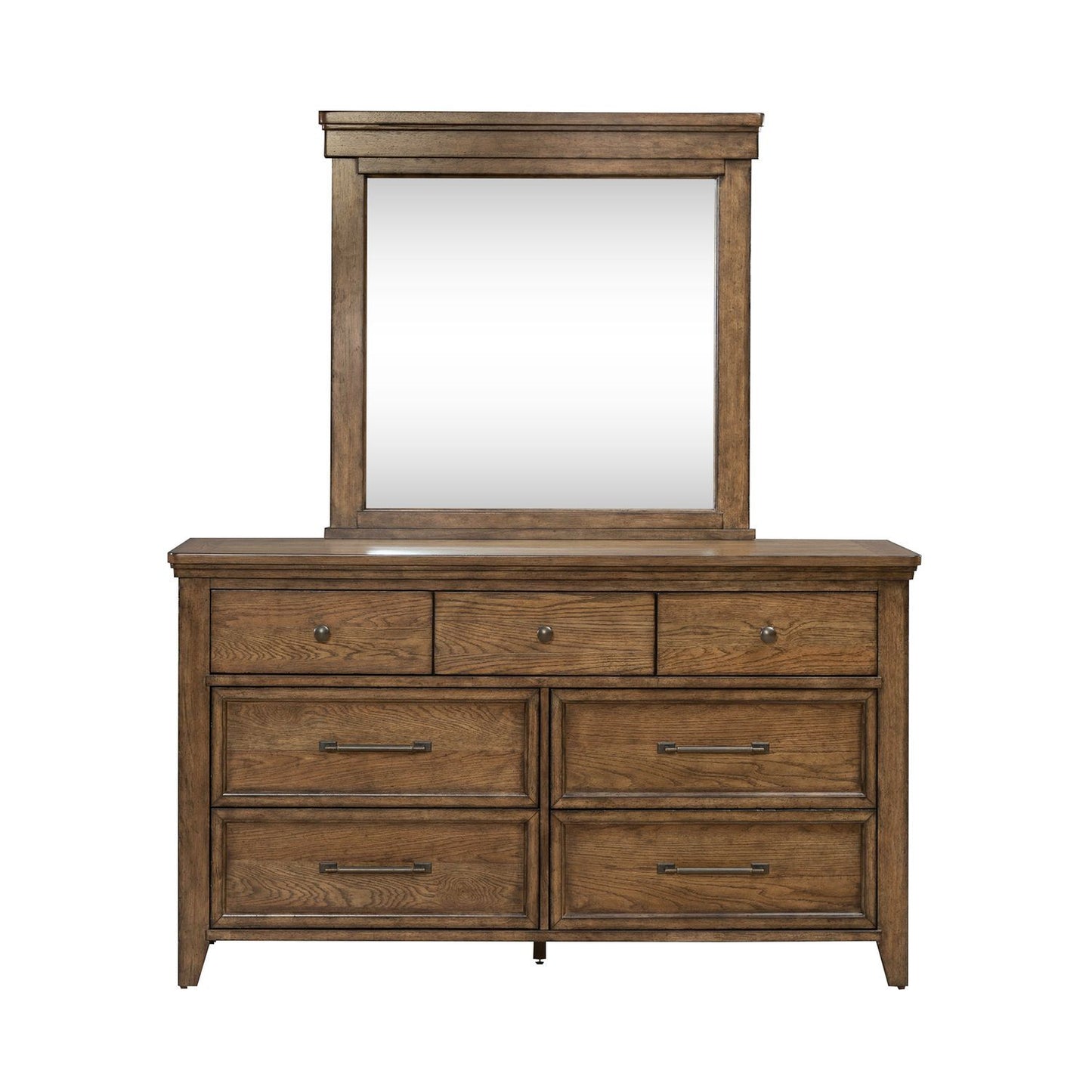 Carolina Park - Dresser & Mirror - Brown