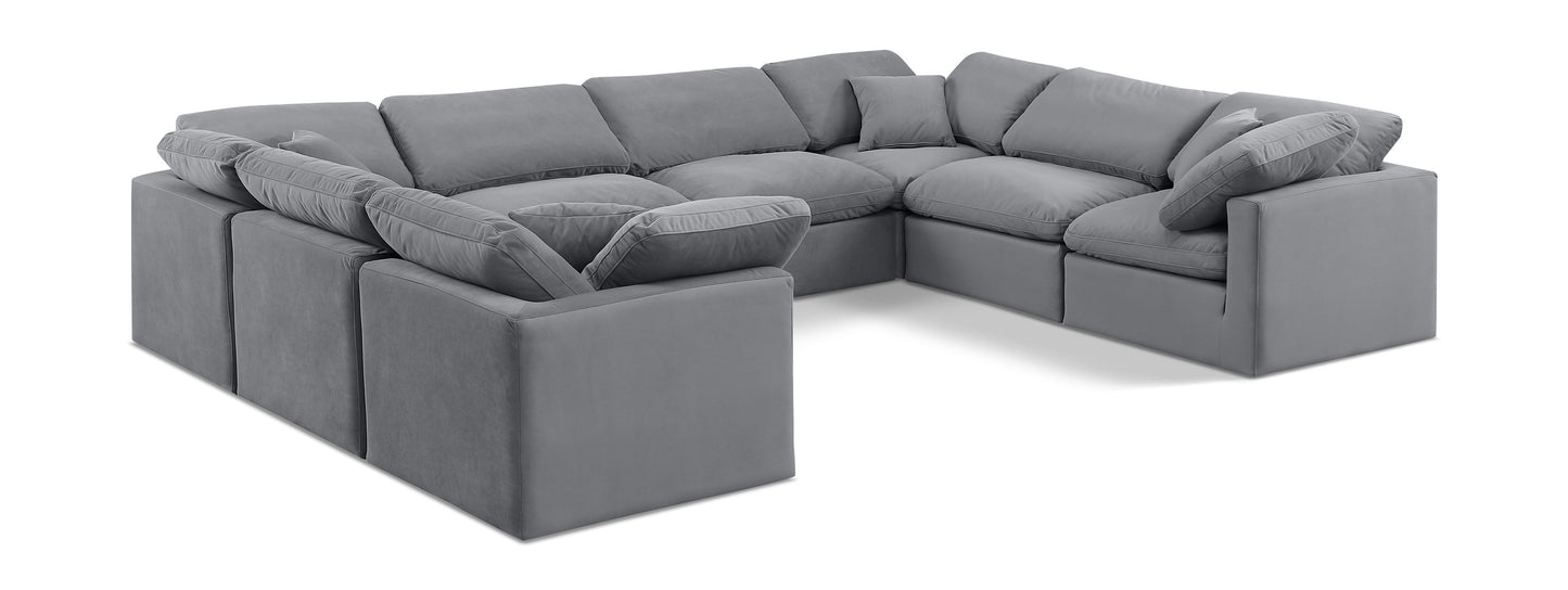 Indulge - Velvet 8 Piece Modular Sectional