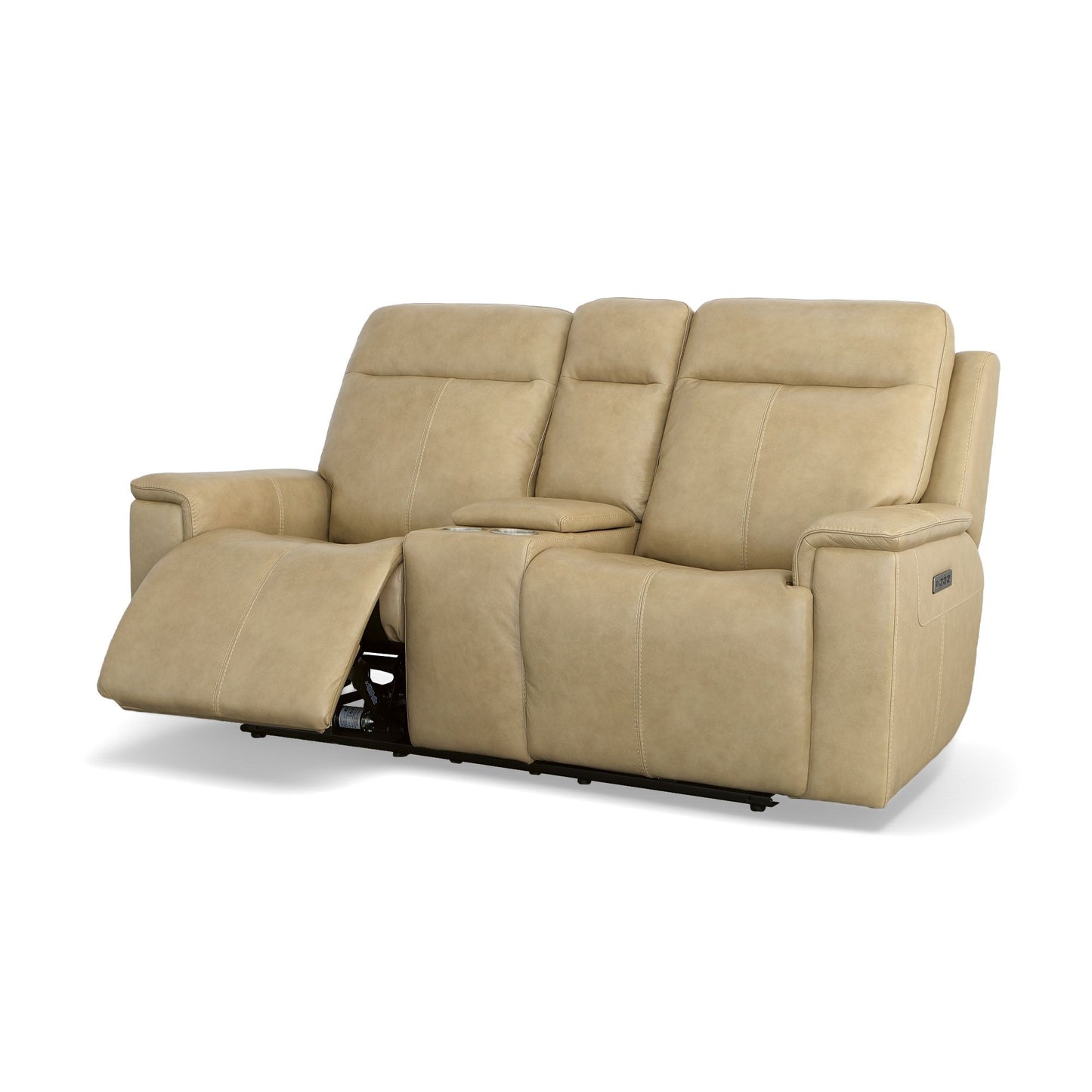 Odell - Power Reclining Loveseat With Console, Power Headrests & Lumbar - Stone