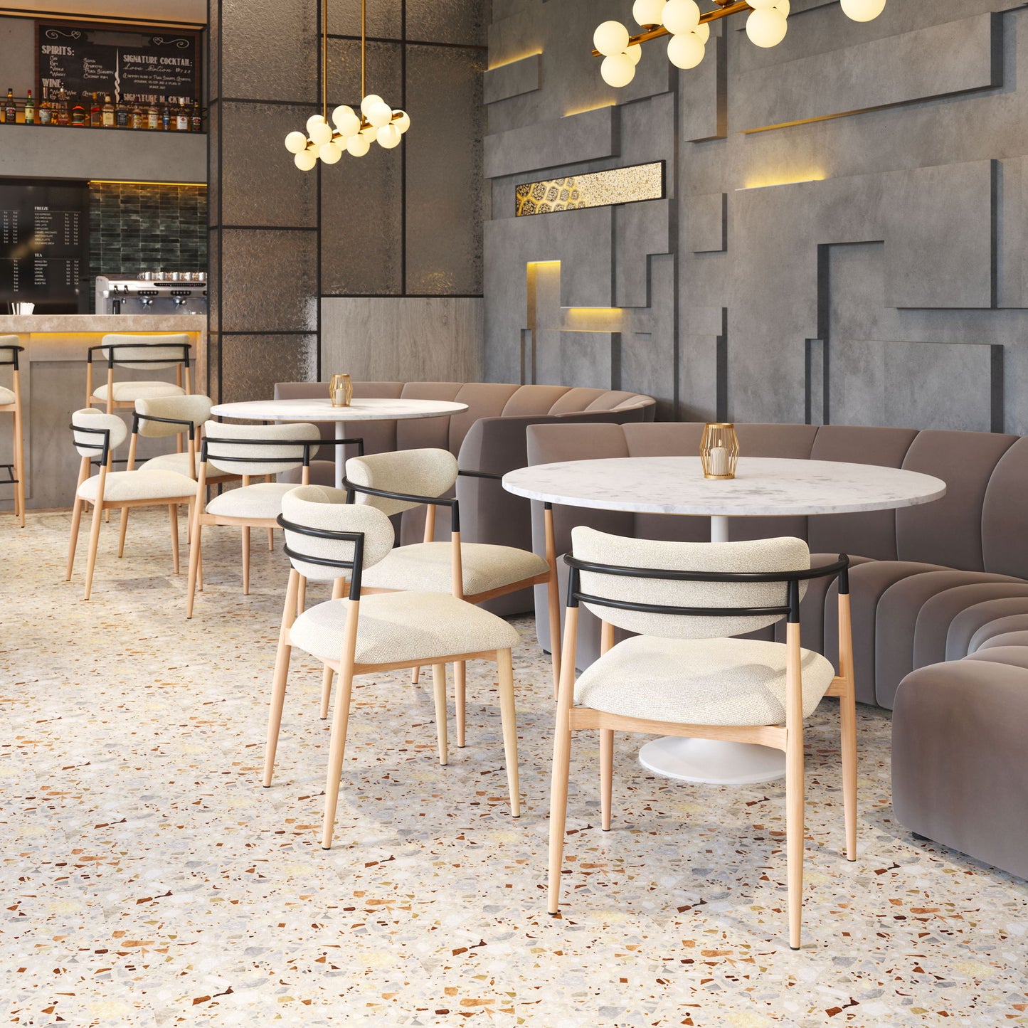 Equinox - Dining Chair (Set of 2) - Oyster Gray & Natural