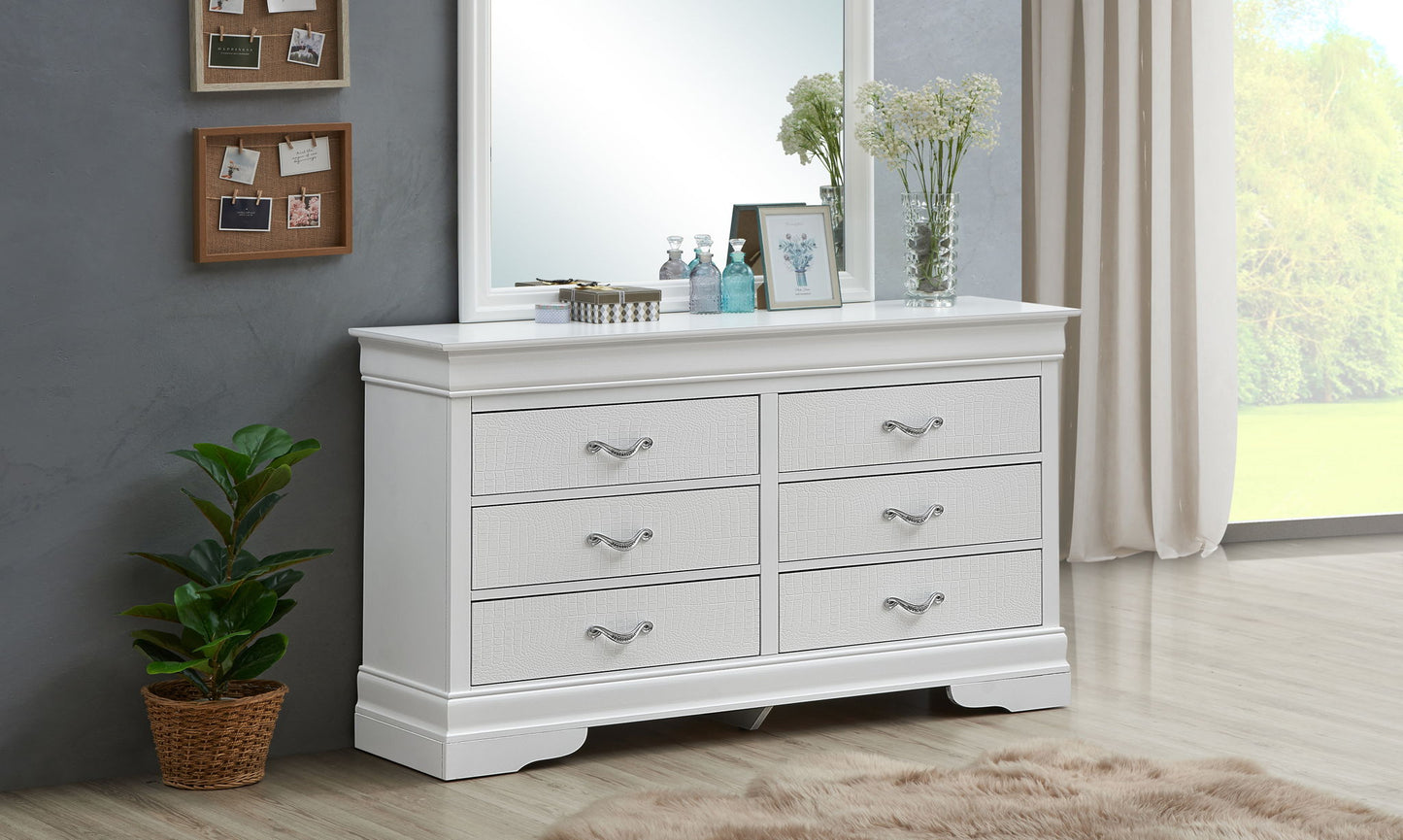 Lorana - 33" Dresser - Silver Champagne