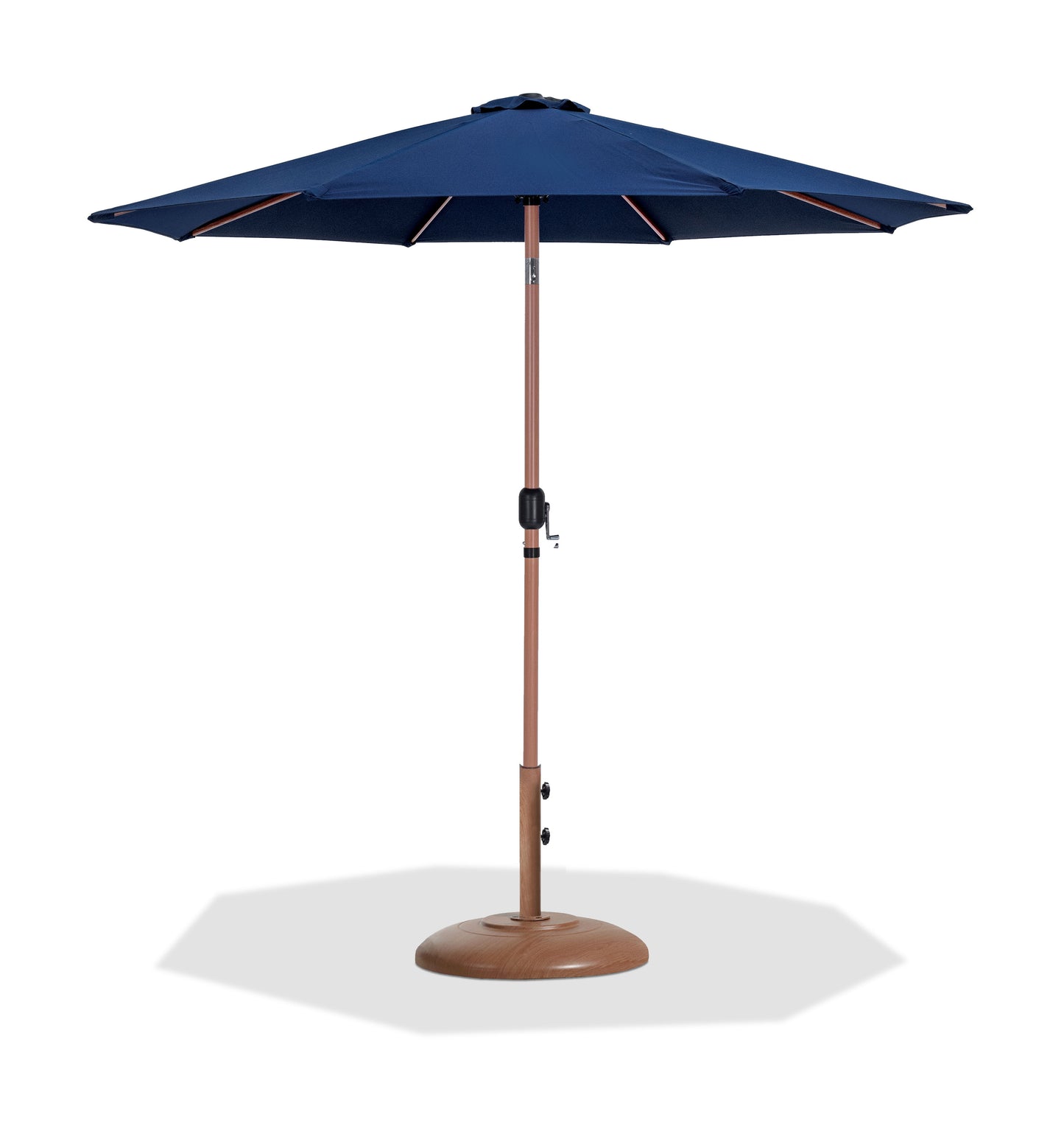 Fiji - Aluminum Patio Umbrella With Round Teak Base