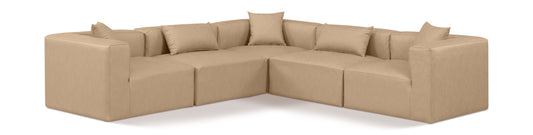 Cube - 5 Piece Modular Corner Sectional - Tan