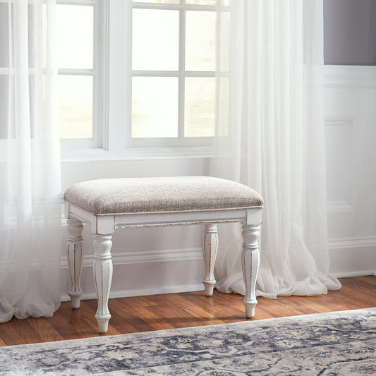 Magnolia Manor - Accent Bench - White