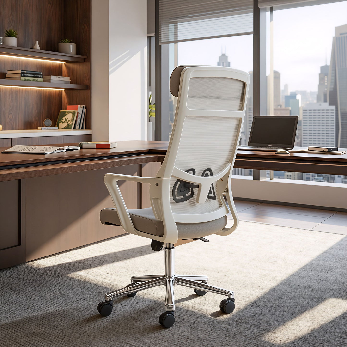Jett - High Back Office Chair - Light Gray