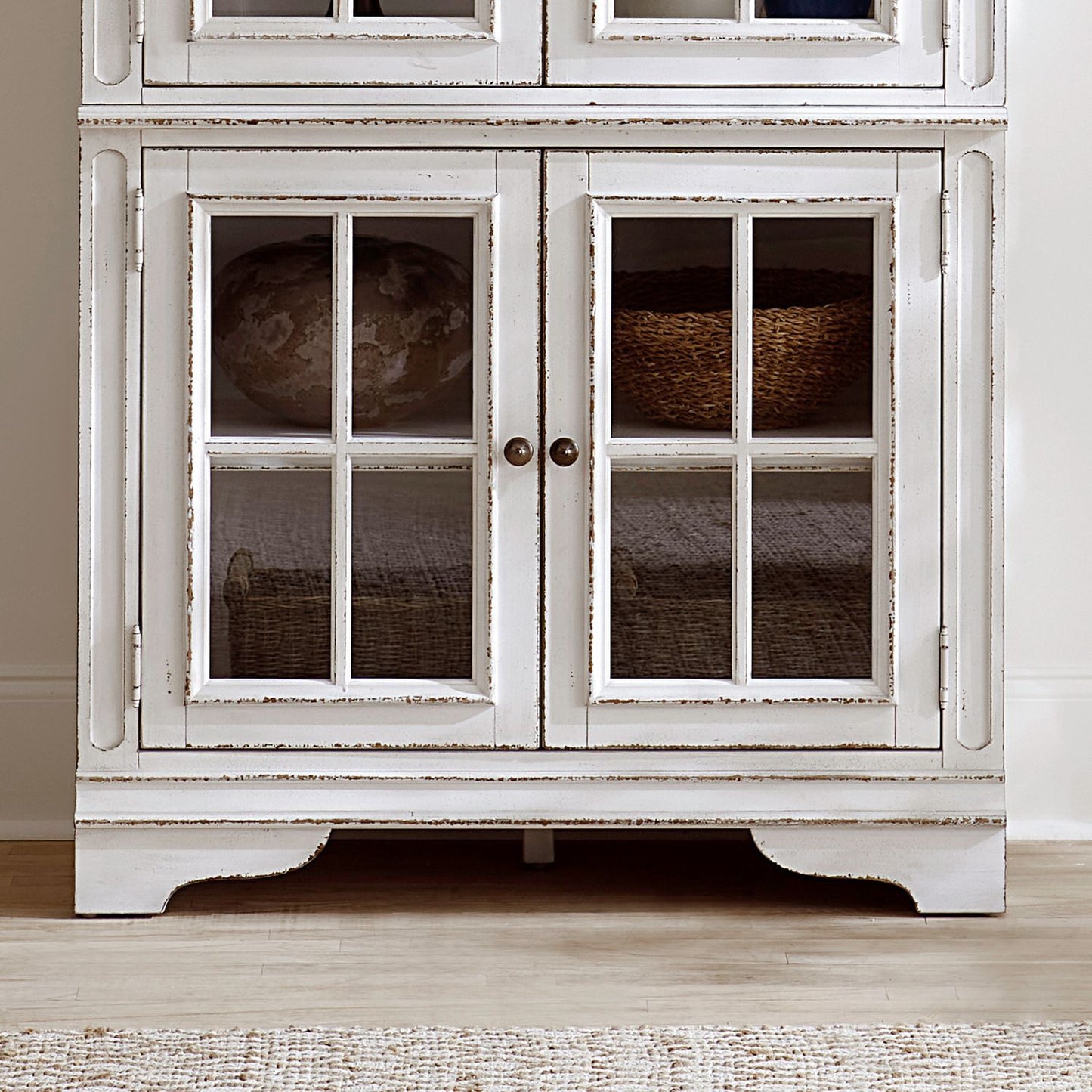 Magnolia Manor - Bunching Display Cabinet Base - White