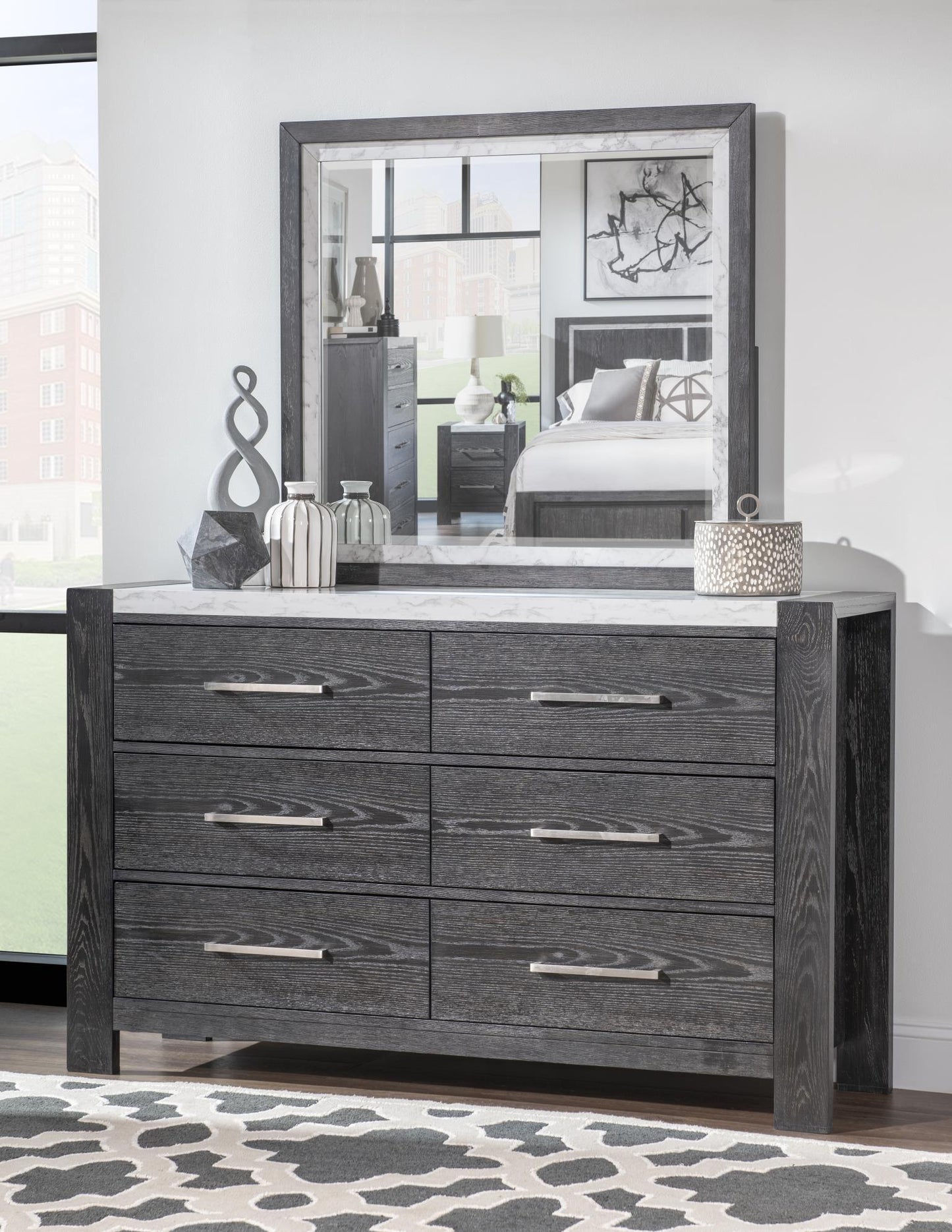 Horizons - Beveled Mirror - Espresso