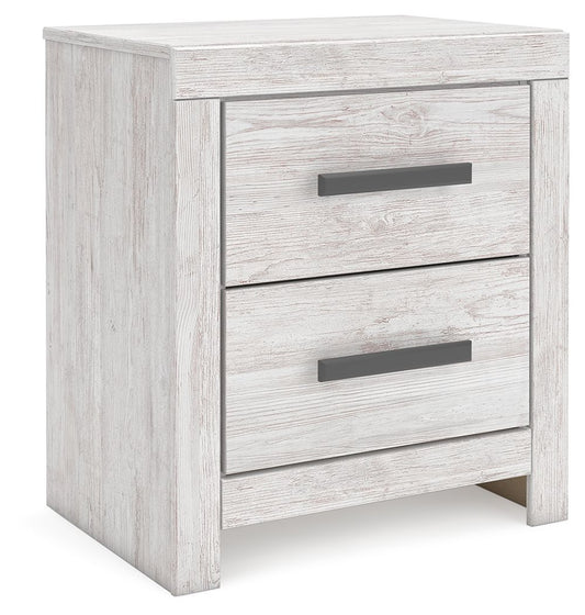 Cayboni - Two Drawer Night Stand - Whitewash