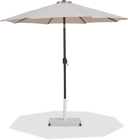 Fiji - Aluminum Patio Umbrella With Square White And Black Base