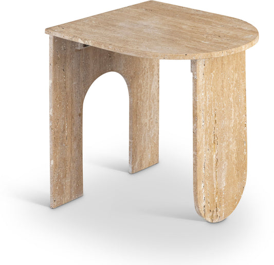 Padua - Travertine End Table - Natural