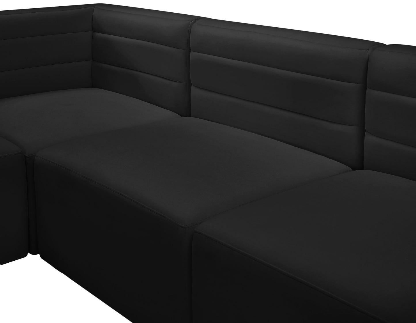 Quincy - Modular Sectional - Black - Fabric - Modern & Contemporary