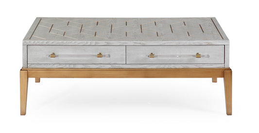 Perrine - Rectangle Cocktail Table - Silver