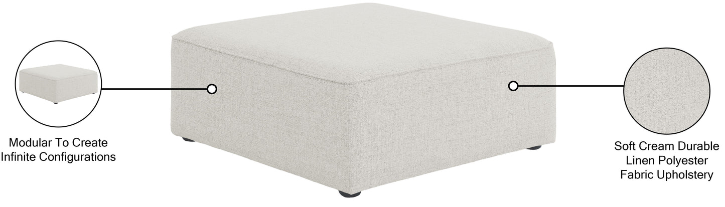 Cube - Linen Ottoman