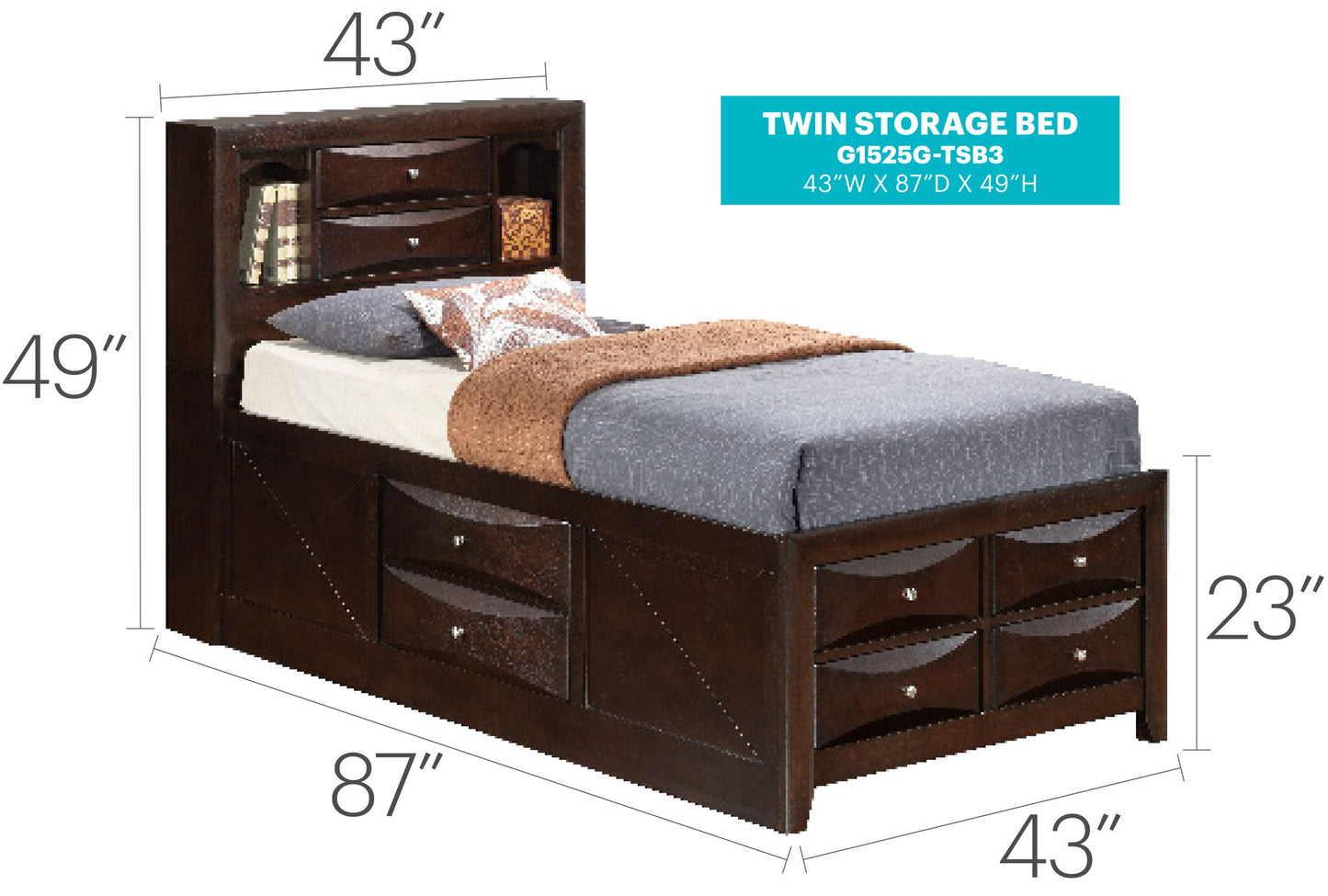 Glory Furniture - Marilla - Storage Bed