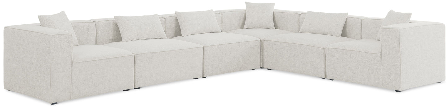 Cube - Linen 6 Piece Modular Corner Sectional