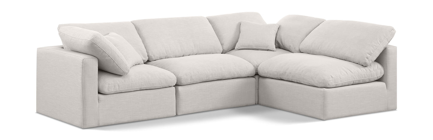 Indulge - Linen 4 Piece Modular Sectional