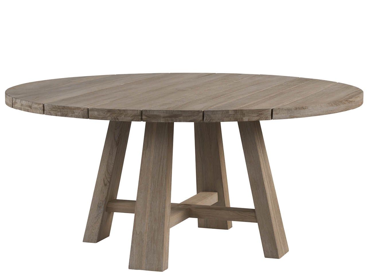 Coastal Living Outdoor / Saratoga - Round Dining Table Wood Top - Light Brown