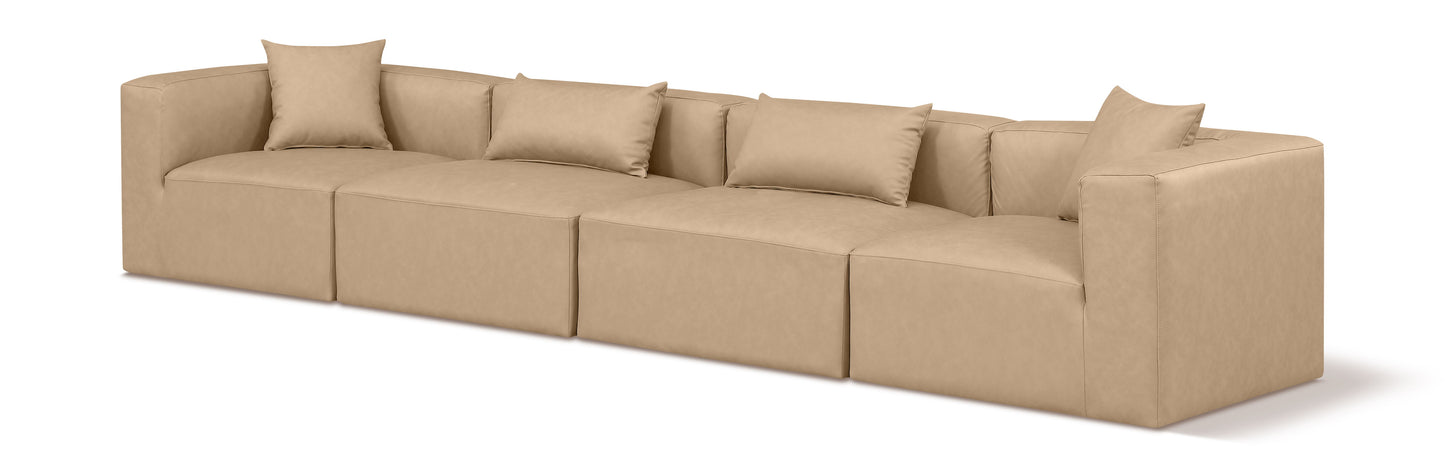 Cube - Modular 4 Piece Sofa - Tan