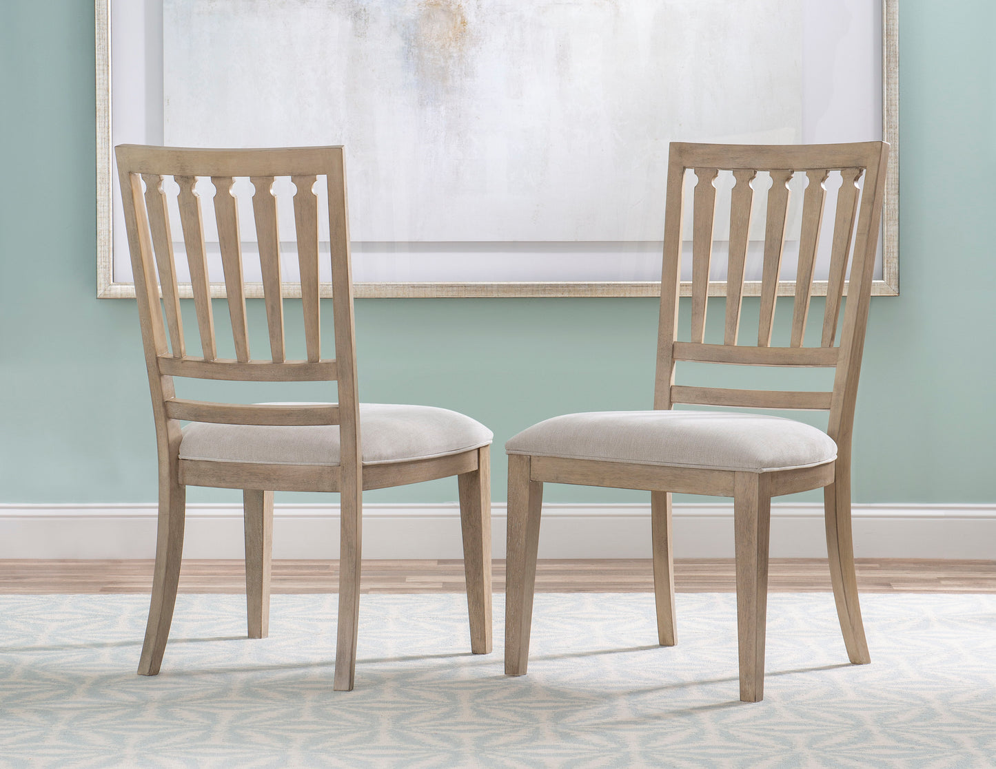 Edgewater - Slat Back Side Chair (Set of 2) - Light Brown