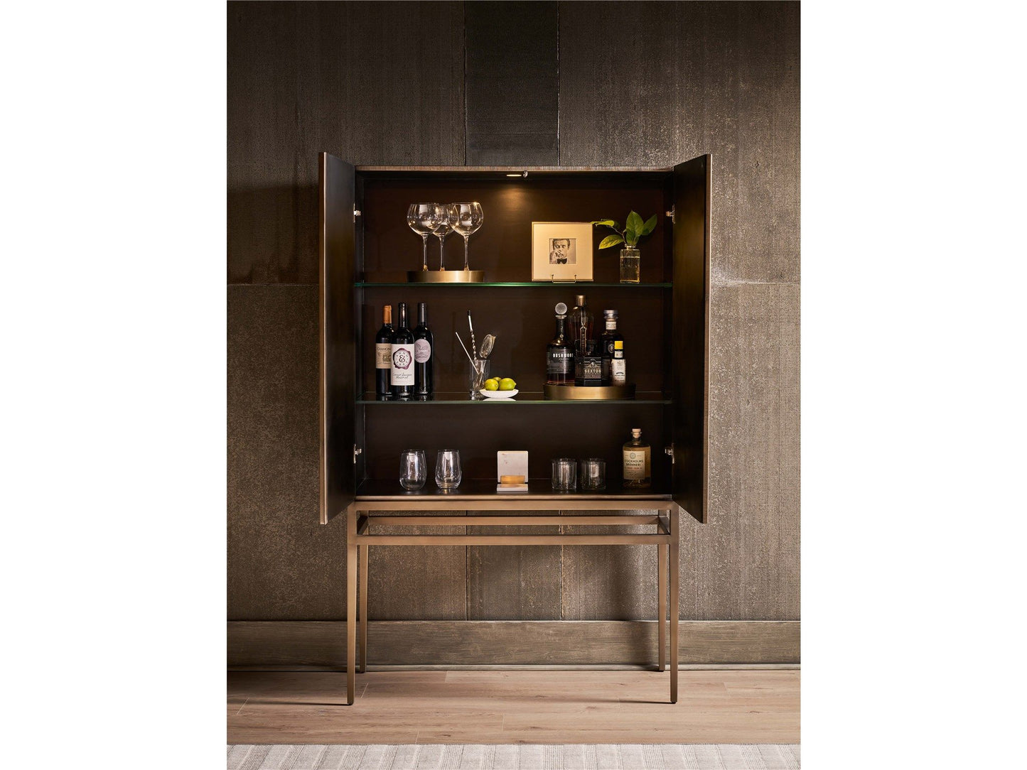 New Modern - Milo Bar Cabinet - Bronze