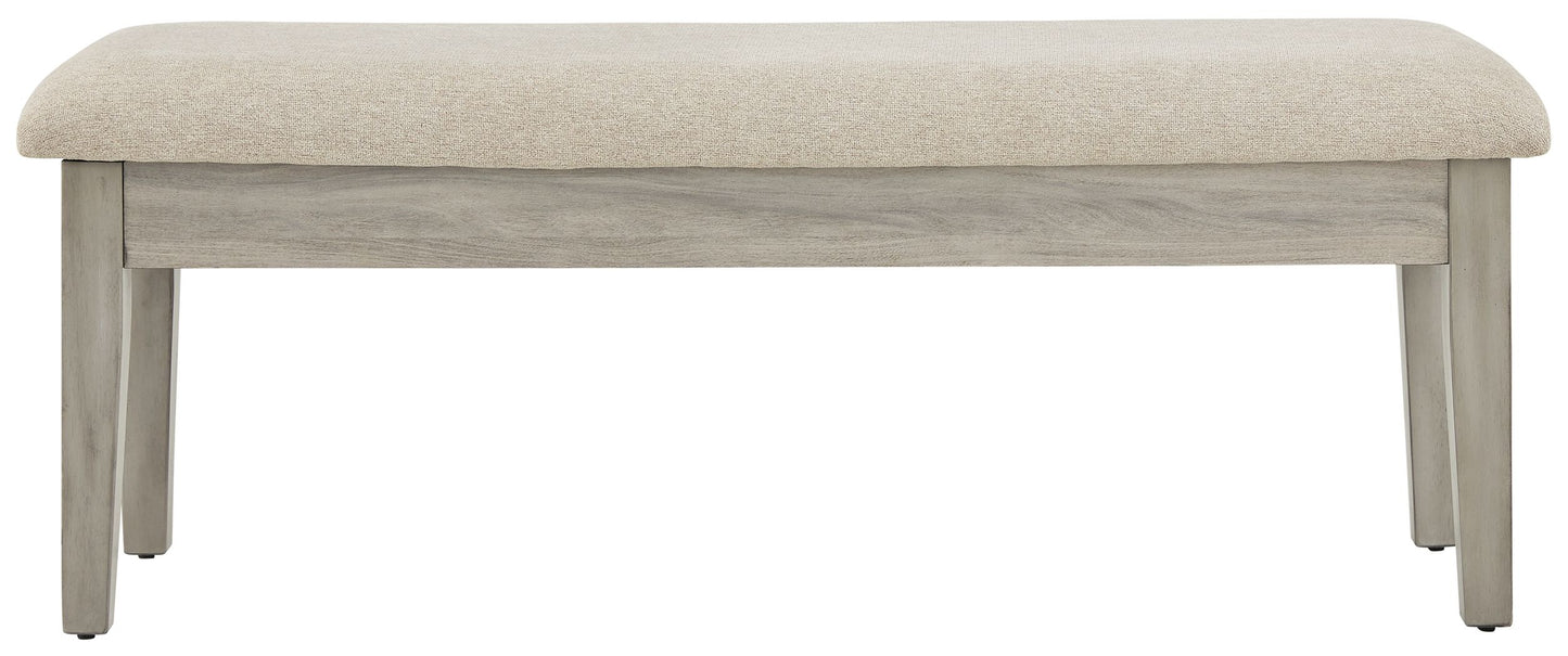 Parellen - Upholstered Storage Bench - Beige / Gray