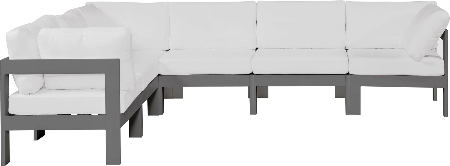 Nizuc - Outdoor Patio Modular Sectional 6 Piece - White