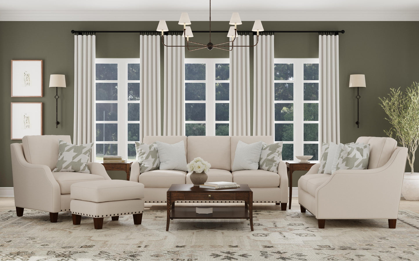 Gianna - Fabric Chair With Nailhead Trim