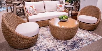 Double Point - Loveseat, Swivel Chairs Set (Set of 3) - Beige