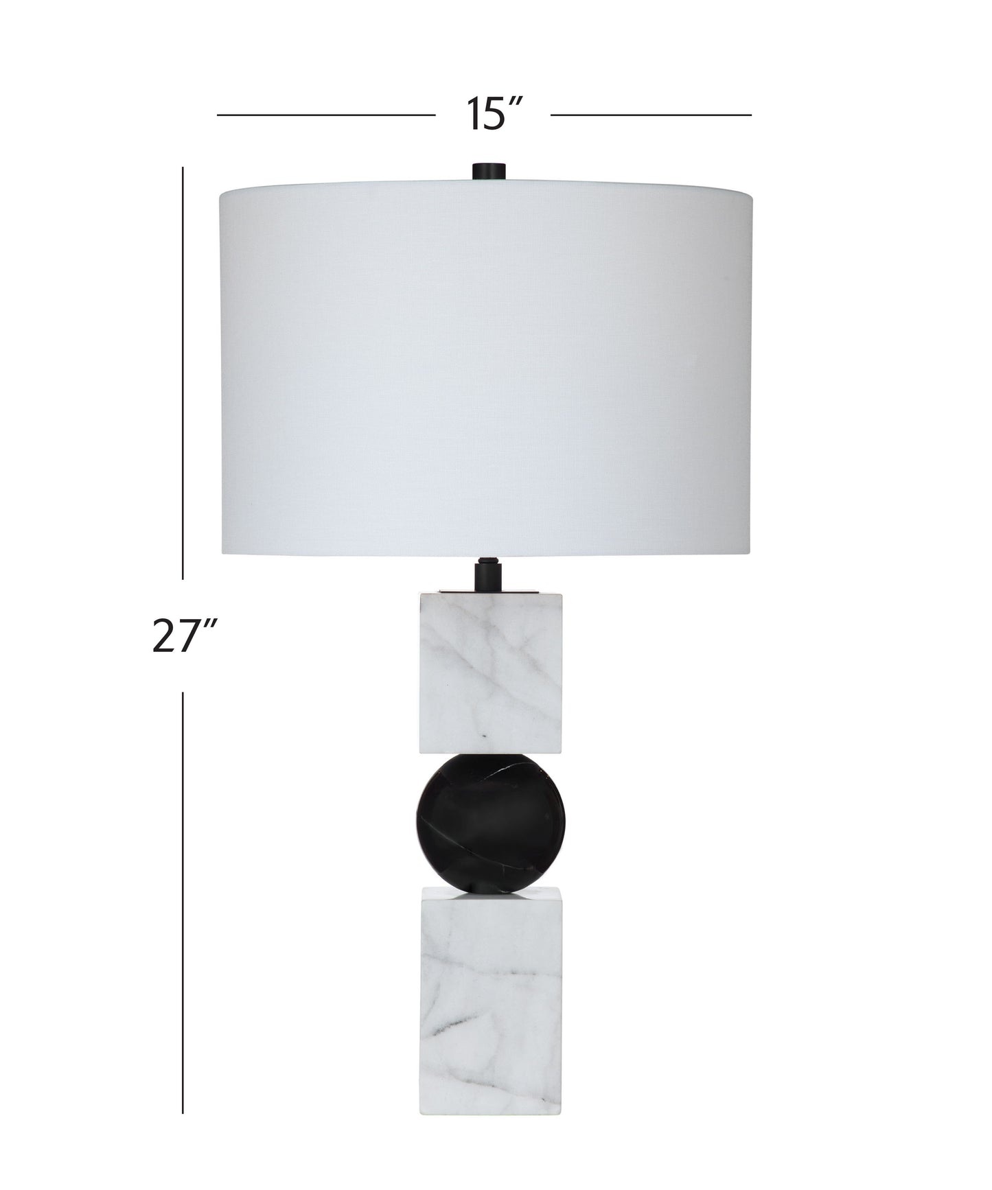 Ellendale - Table Lamp - Black / White