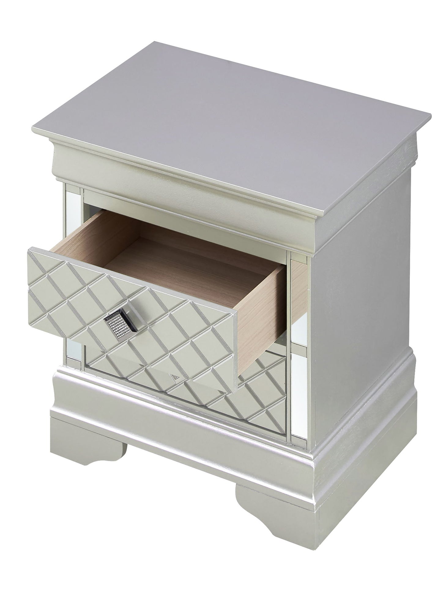Verona - 24" Nightstand - Silver Champagne