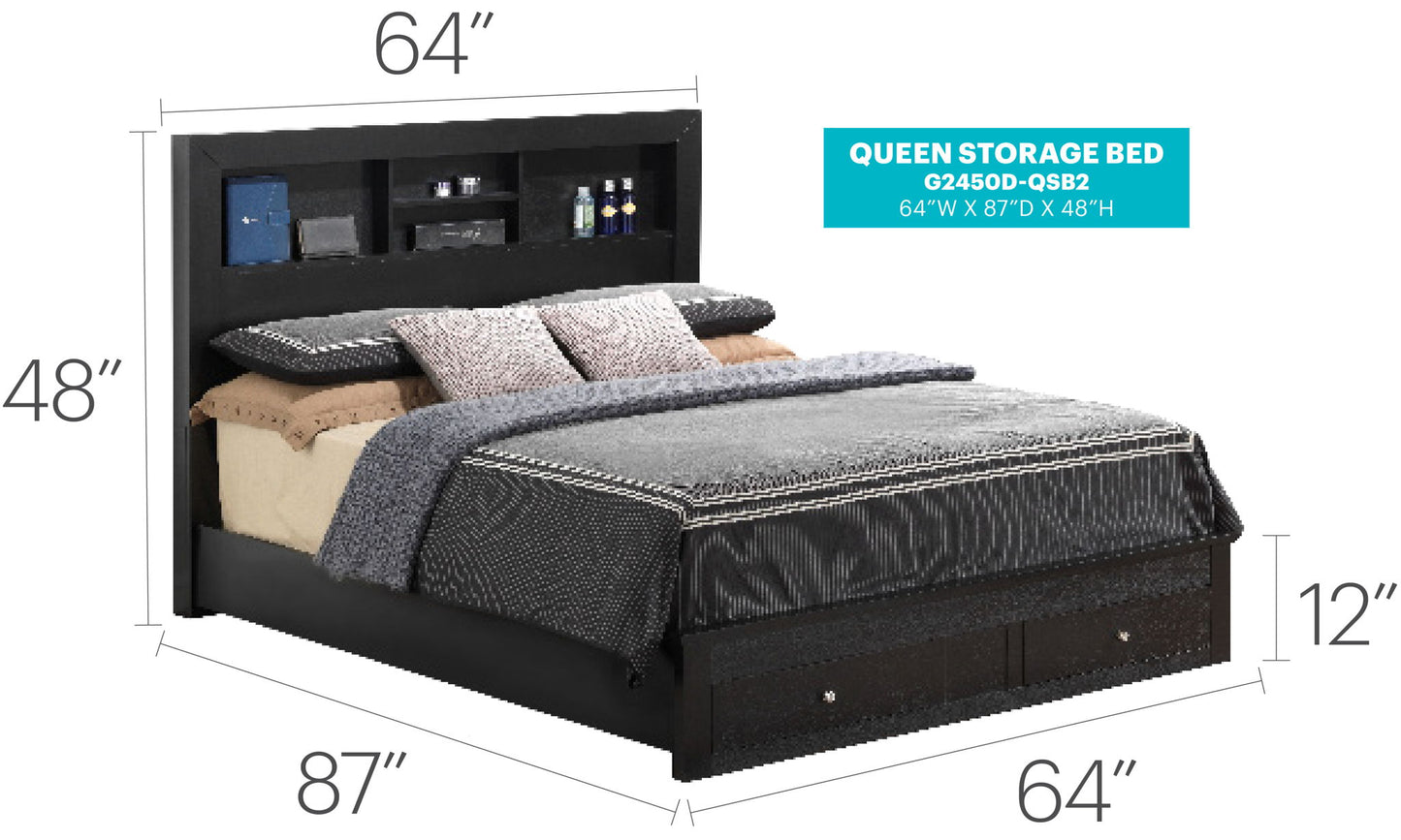 Glory Furniture - Burlington - Storage Bed