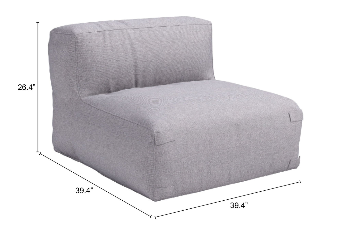 Luanda - Middle Chair - Gray