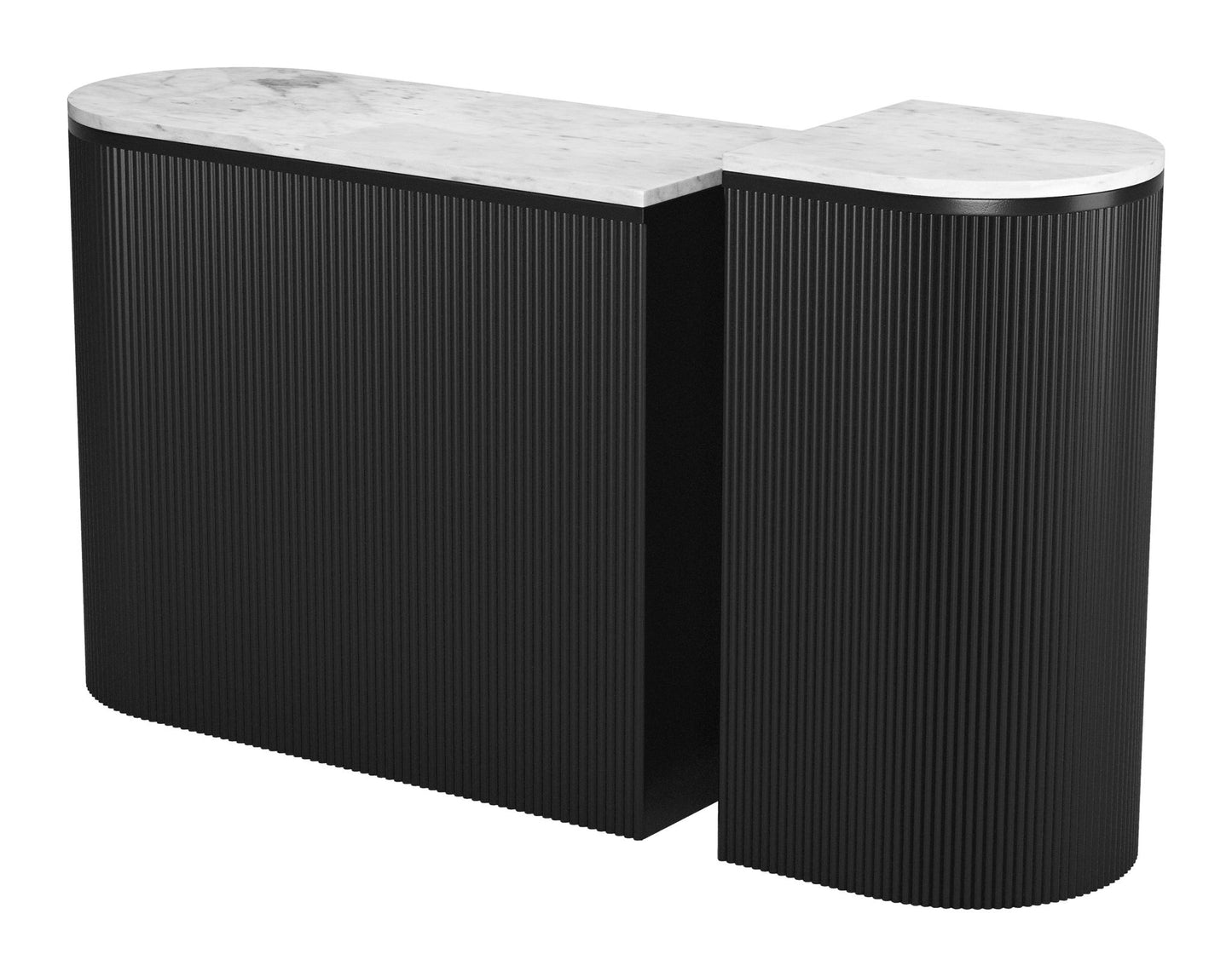 Ormara - Console Table Set - White / Black