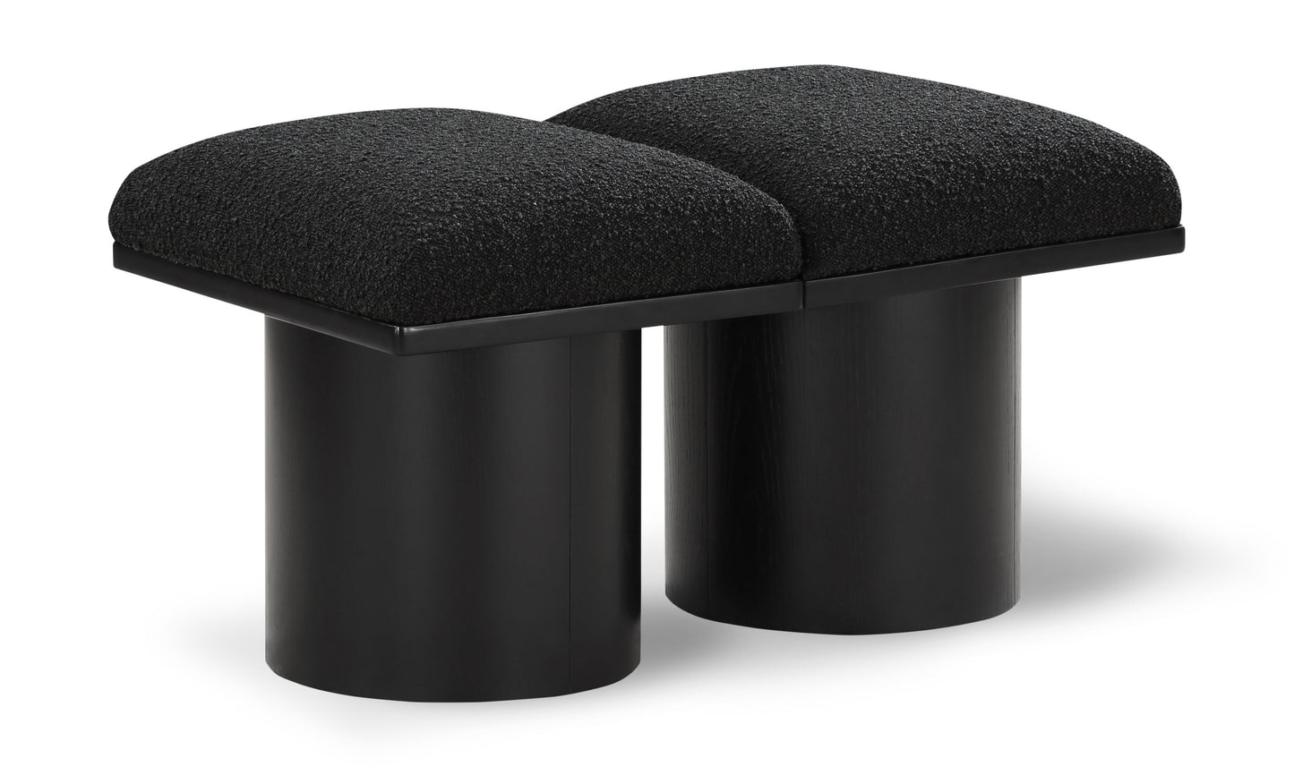 Pavilion - 2 Piece Modular Bench With Black Base