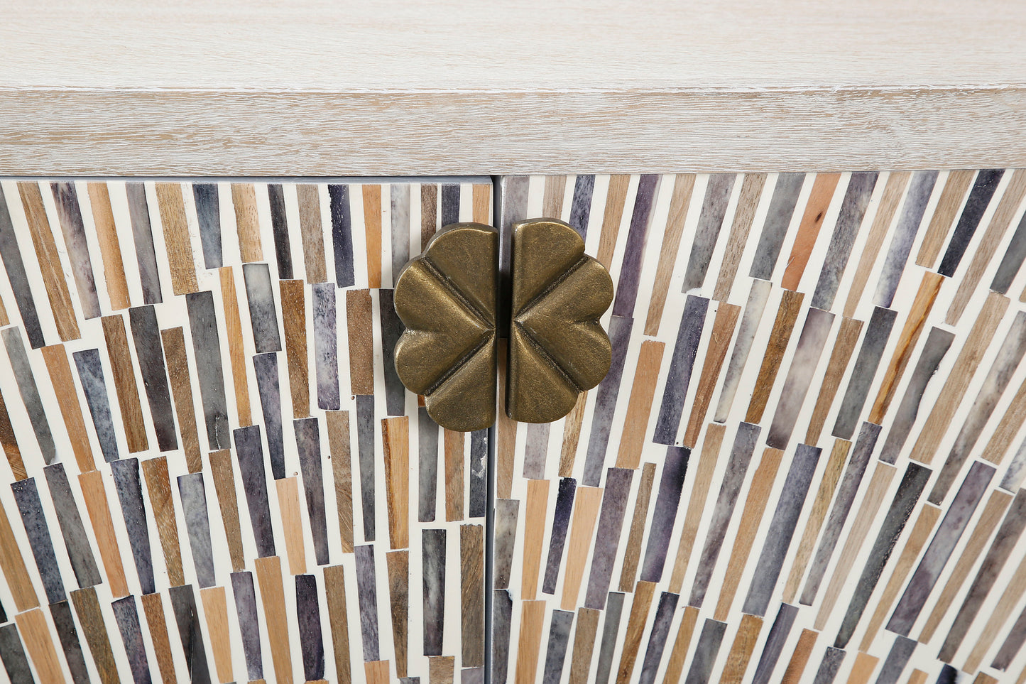 Astrid - Server - White Wash With Multi Color Bone