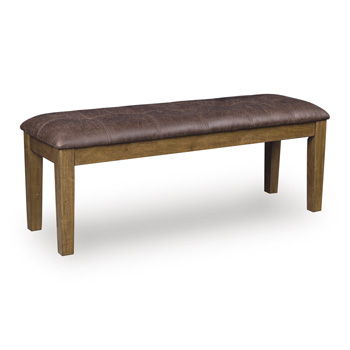 Urbinforte - Large Upholstered Dining Room Bench - Light Brown