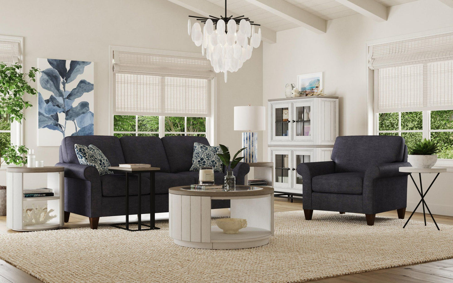 Melody - Round End Table - White