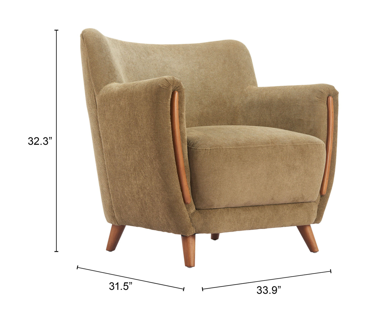 Hako - Accent Chair - Olive Green