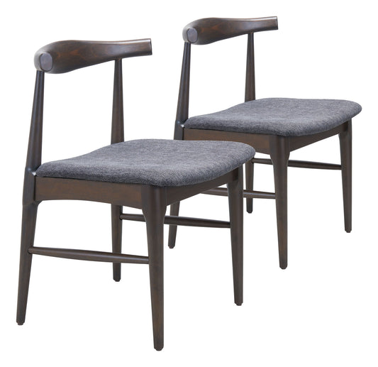 Tuzka - Dining Chair (Set of 2) - Gray & Espresso