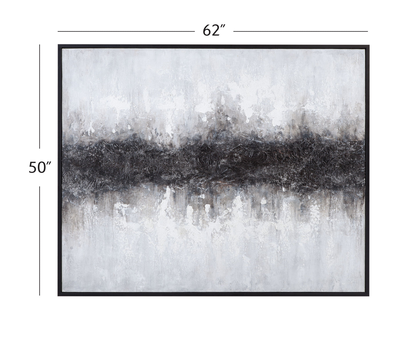 Divided Framed Canvas - Gray / Black