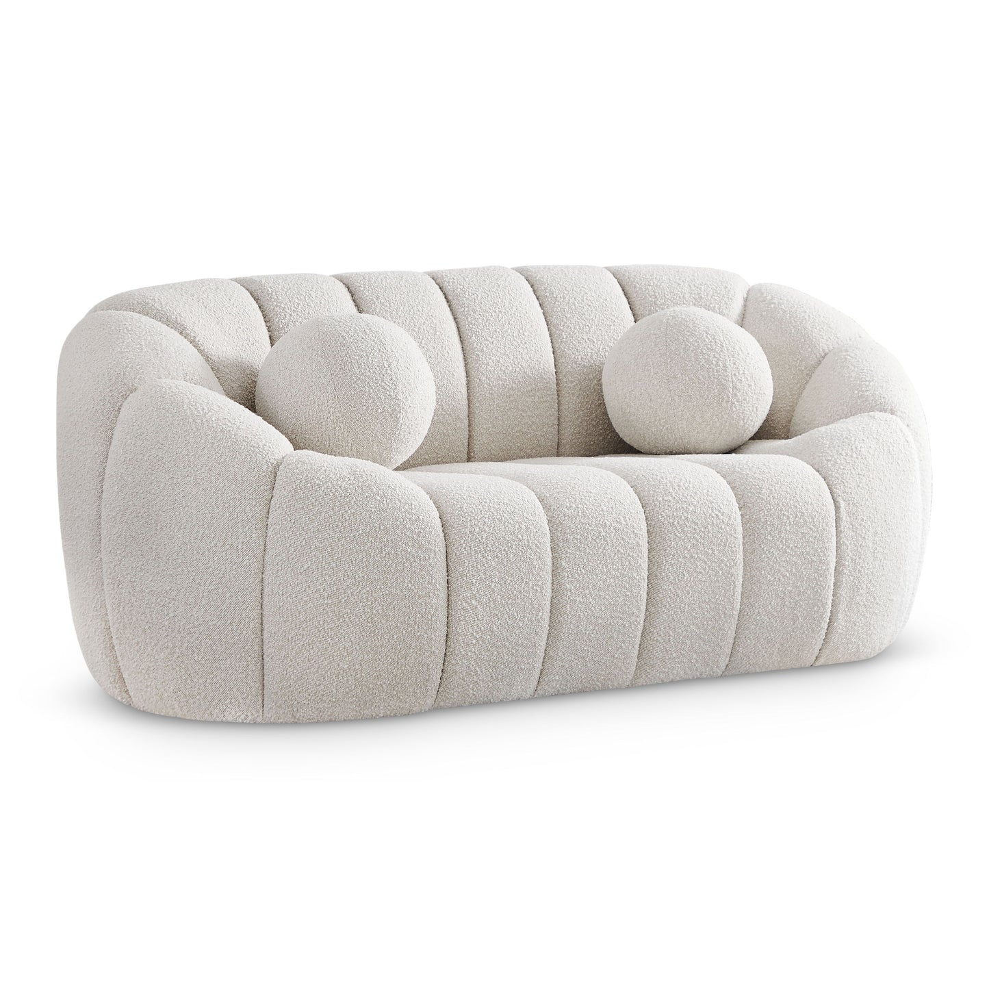 Elijah - Boucle Fabric Loveseat