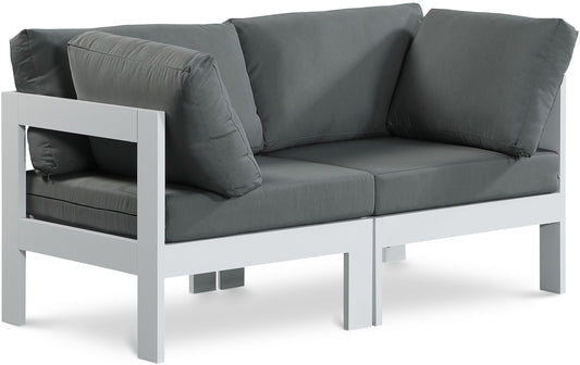 Nizuc - Outdoor Patio 2 Seat Modular Sofa With White Frame