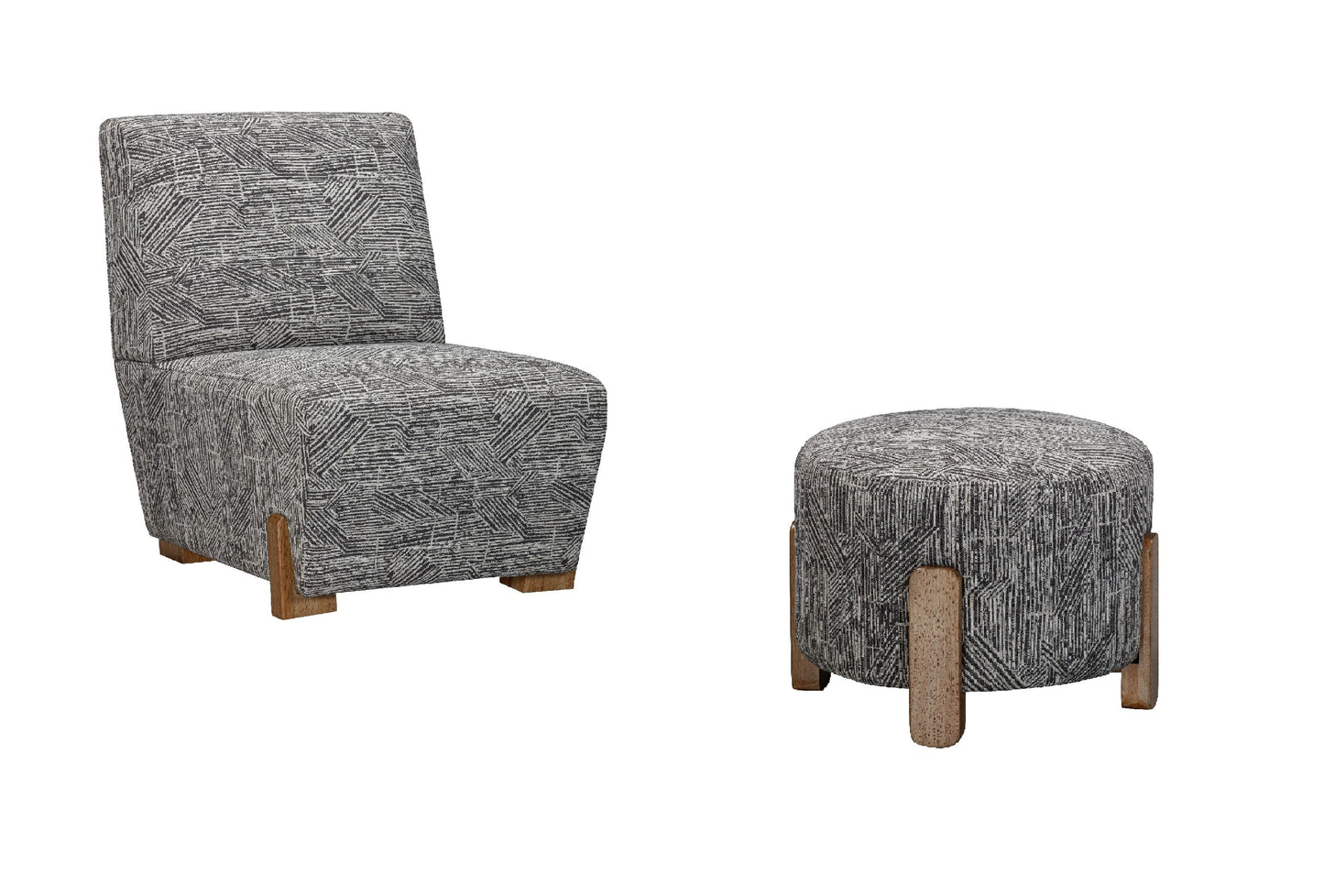 Jasper - Accent Ottoman - Exquisite Zebra