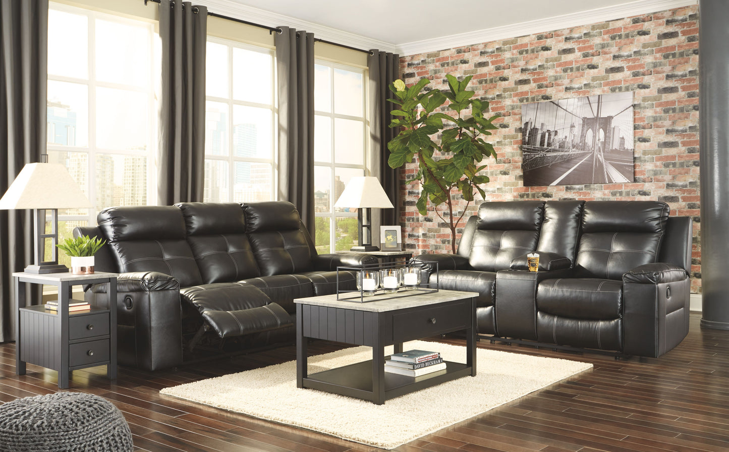 Kempten - Black - Reclining Sofa